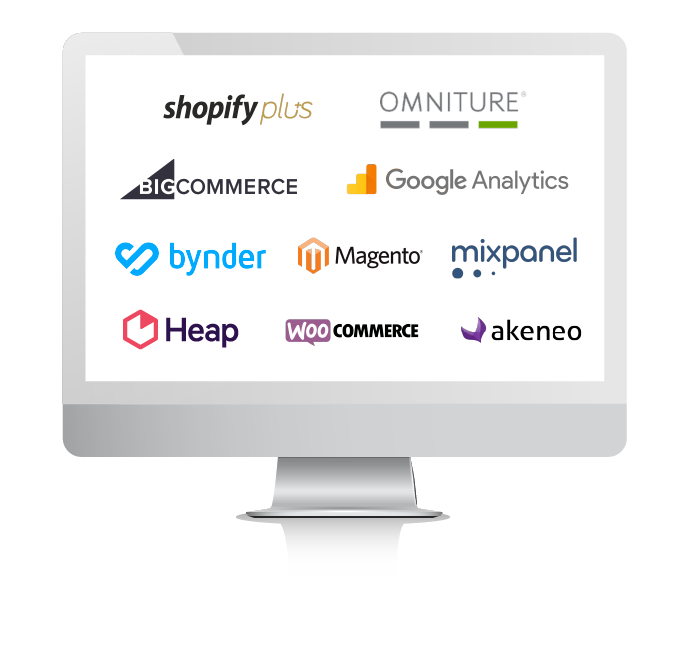 Image of computer screen displaying various e-commerce platform logos